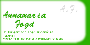 annamaria fogd business card